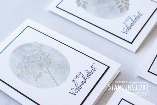 Stampin' Up!, StampinClub, Trauerkarte, Kondolenzkarte, Stempelset Ewige Zweige, Besondere Momente