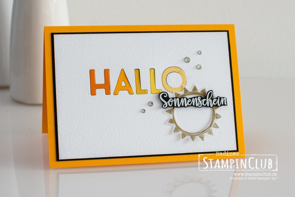 Stampin' Up!, StampinClub, Inlay Die Cutting, Sonne Pur, Box of Sunshine, Stanzformen Buchstabenmix, Playful Alphabet, Paper Pumpkin-Minischachtel, Mini Paper Pumpkin Boxes