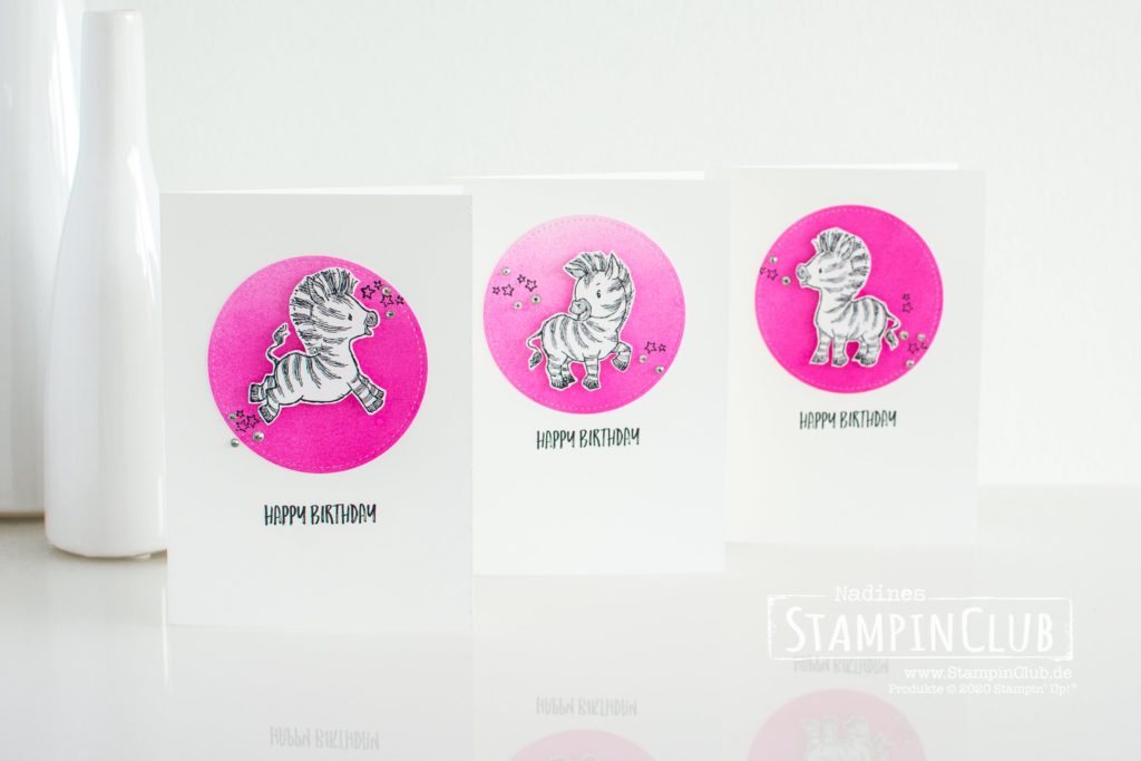 Stampin' Up!, StampinClub, Geburtstagskarte, Zany Zebras