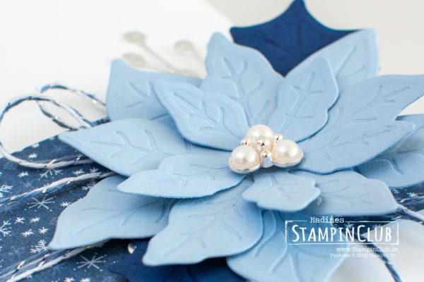 Stampin' Up!, StampinClub, Anleitung XL Häuschen, Stanzformen Weihnachtsstern, Designerpapier Adventsstädtchen