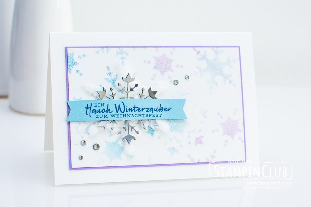 Stampin' Up!, StampinClub, Schablonen, Stanzformen so viele Flocken, Schneeflockenwünsche, Weihnachtskarte