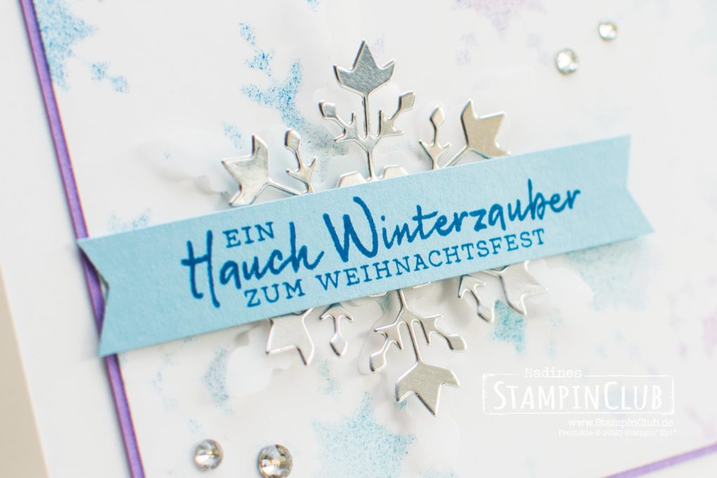 Stampin' Up!, StampinClub, Schablonen, Stanzformen so viele Flocken, Schneeflockenwünsche, Weihnachtskarte