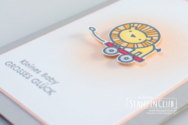 Stampin' Up!, StampinClub, Babykarte, Verspieltes zur Geburt, Baby Pull Toys
