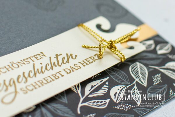 Stampin' Up!, StampinClub, Elegant Gesagt, Elegantly Said, Stanze Elegantes Etikett, Elegant Tag Punch, Besonderes Designerpapier Einfach elegant, Simply Elegant Speciality DSP