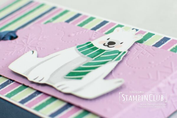 Stampin' Up!, StampinClub, 2er, Duplo, Shadowbox, Designerpapier Pinguin & Co, Penguin Playmates DSP, Sale-A-Bration, Sale-A-Bration 2021, Prägeformen Winterlich 3D, Wintry 3D Embossing Folder, Stanze Bezaubernder Anhänger, Delightful Tag Topper Punch