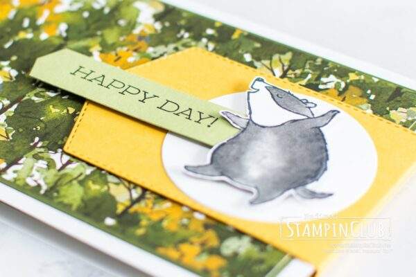 Stampin' Up!®, StampinClub, Designerpapier Schöne Natur, Beauty of the Earth DSP, Badger Besties, Stampin' Blends Alkoholmarker, Stanzformen im Strumpf, Stocking Dies