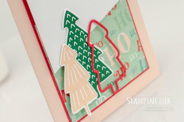 Stampin' Up!®, StampinClub, Designerpapier Per Weihnachtsexpress, Santa Express DSP, Festlich geschmückt, Spruced Up, Stanzformen Festliche Umrisse, Spruced Up Outlines Dies