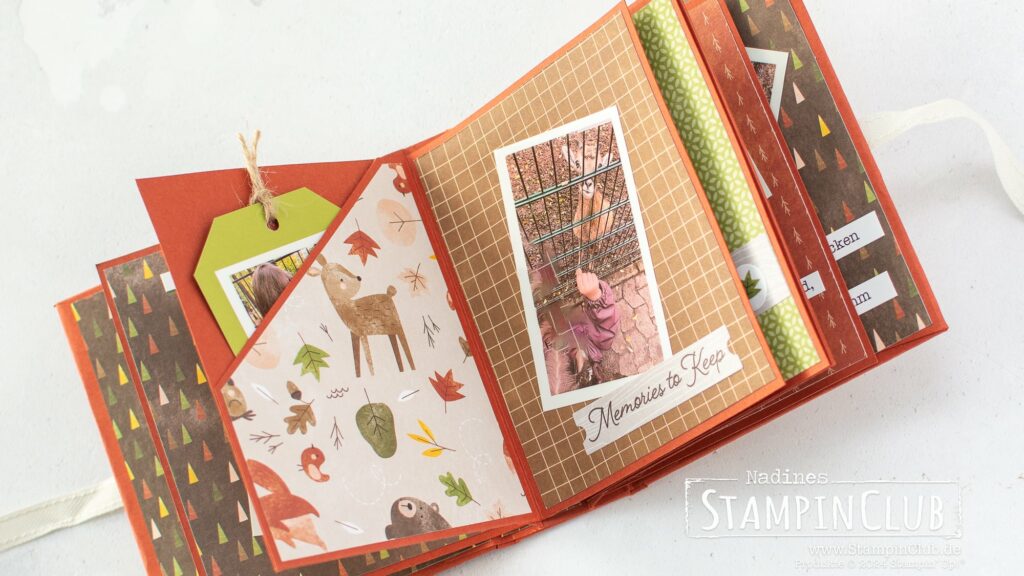 Stampin' Up!, StampinClub, Minialbum, Graupappe-Album, Herbst-Album, DESIGNERPAPIER 12" X 12" (30,5 X 30,5 CM) UND AUFKLEBERBOGEN SCHÖNE HERBSTTAGE, SWEET DAYS OF AUTUMN 12" X 12" (30.5 X 30.5 CM) DESIGNER SERIES PAPER & STICKER SHEET